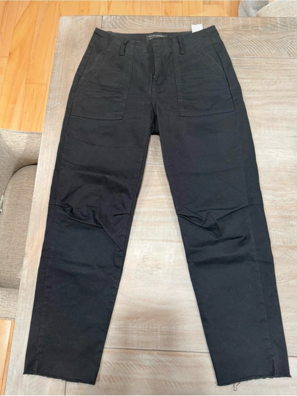 Banana Republic Black Cropped Straight Utility Pants